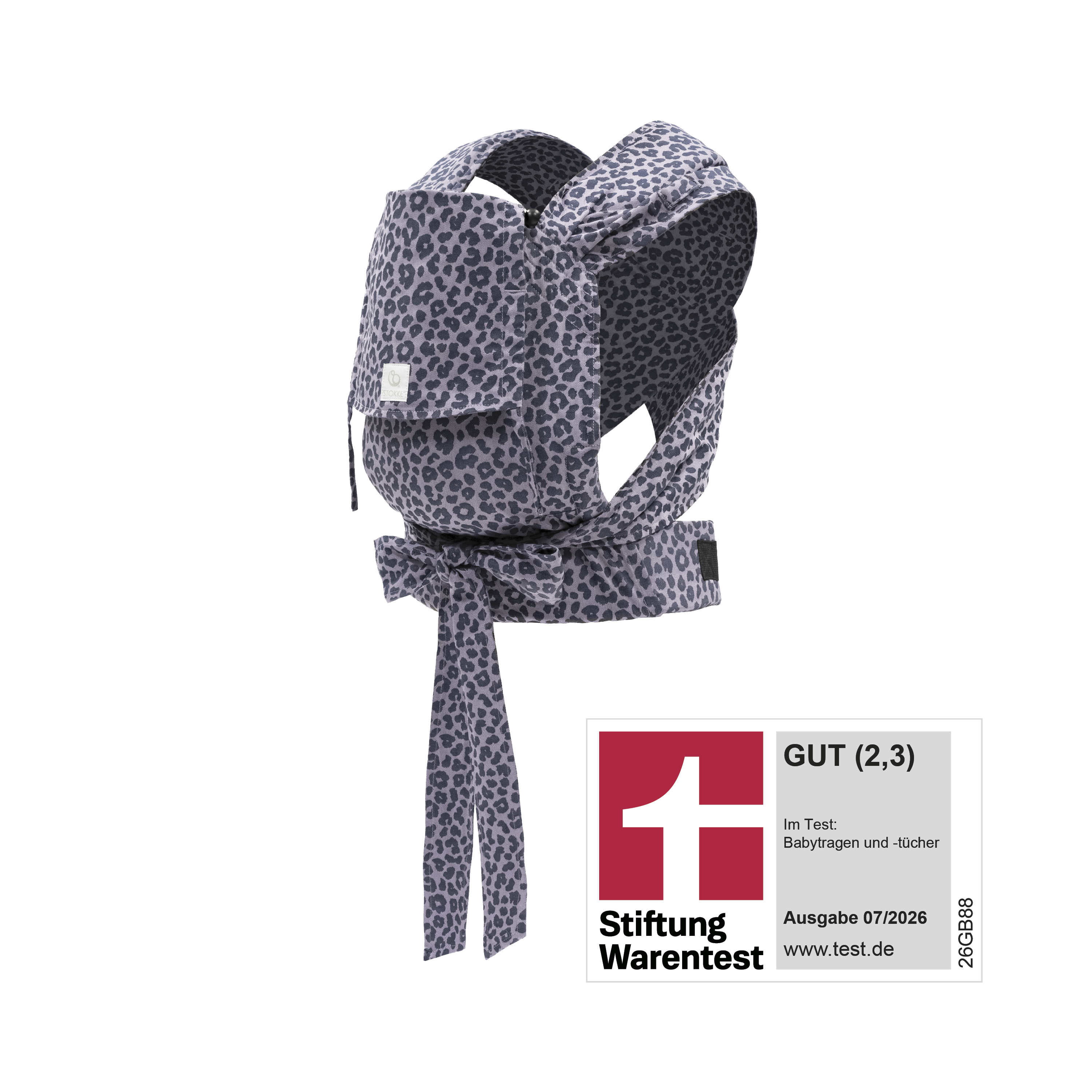 Stokke® Limas™ Babytrage für Neugeborene, Leopard Lilac, mainview Galeriebild 1